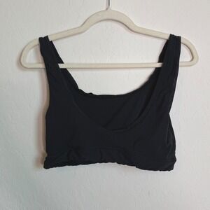 SKIMS Mesh Scoop Neck Bra Onyx Black Plus Size 4X Bralette Wireless Loungwear
